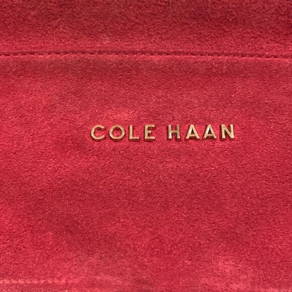 Cole Haan Reddington Leather & Suede Colorblock Tote – Red Hot Pink - Picture 6 of 13